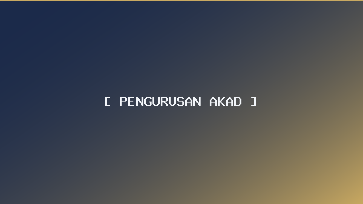 Perkhidmatan poligami menguruskan akad, wali dan saksi